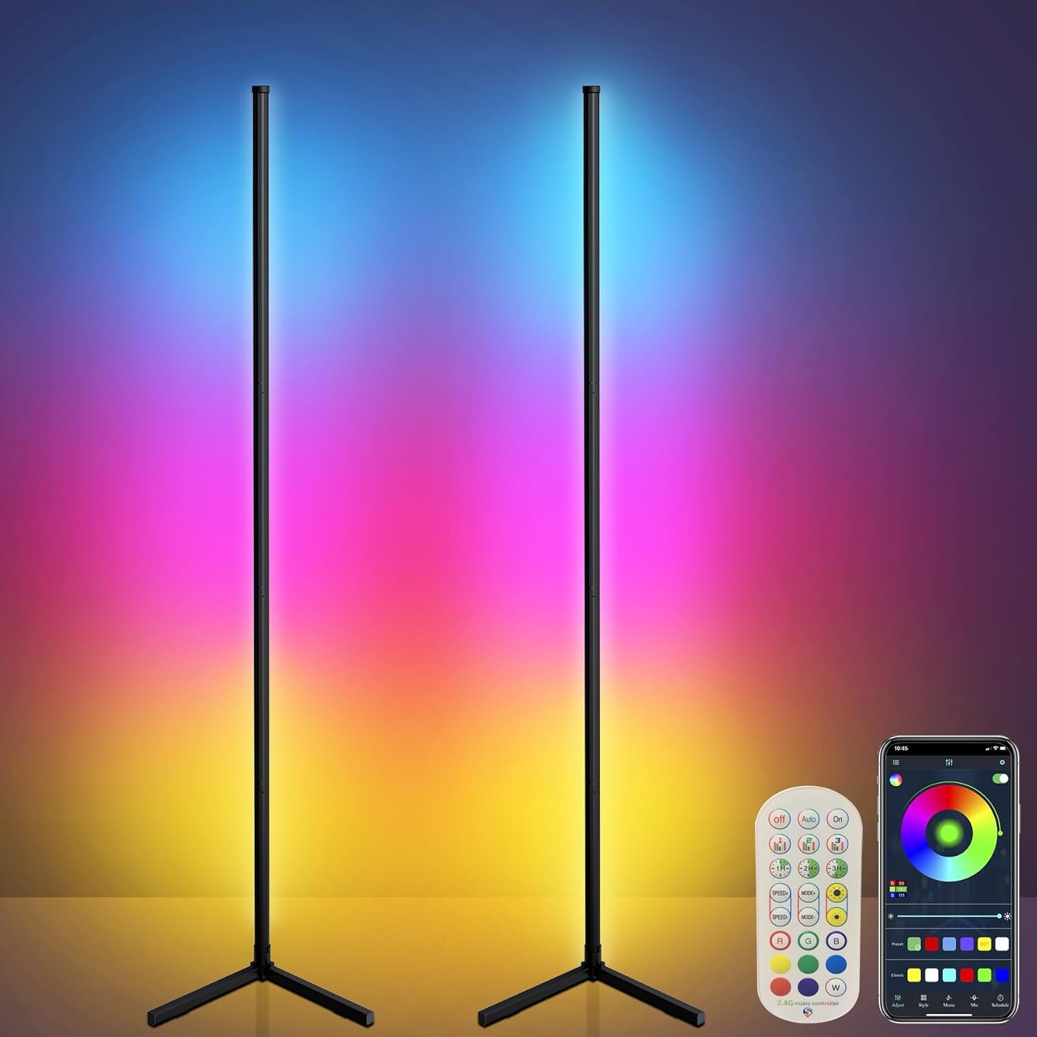 LED Corner Floor Lamp