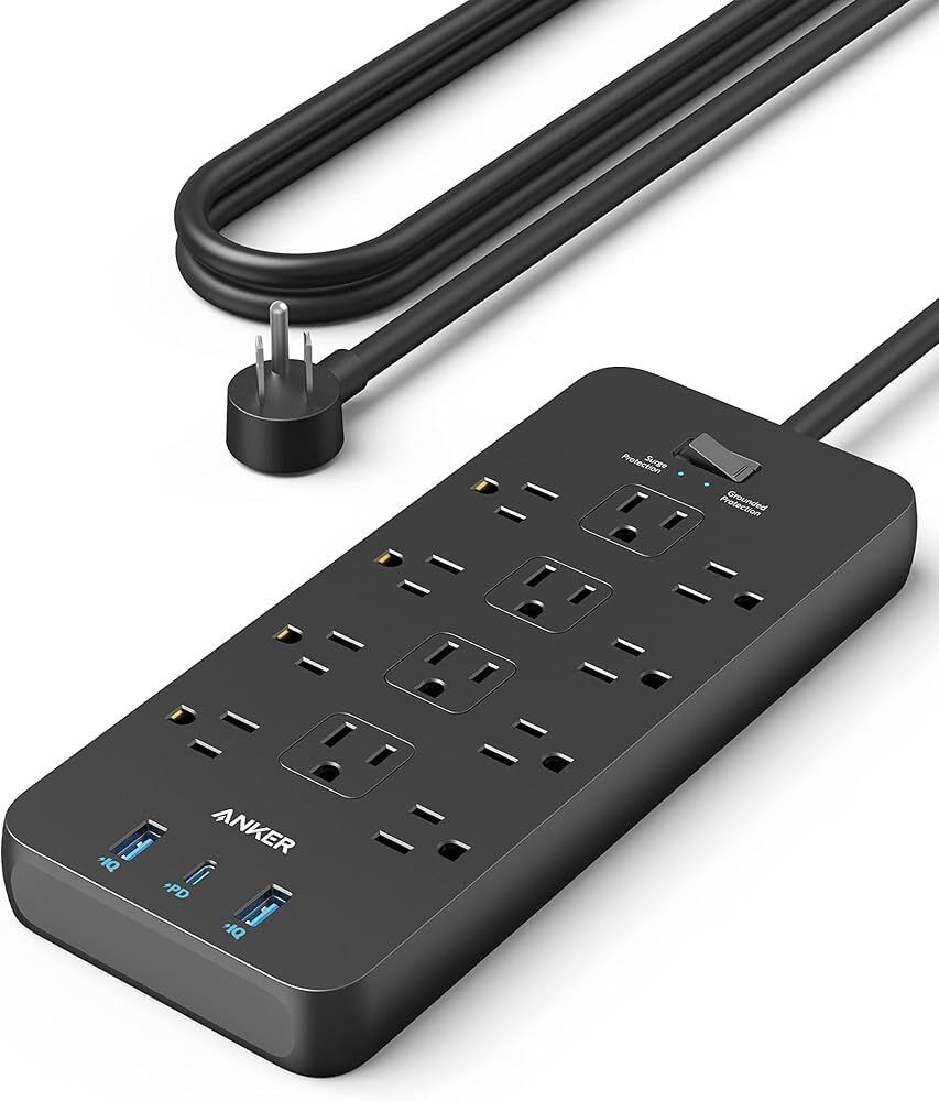 Surge-protected power strip